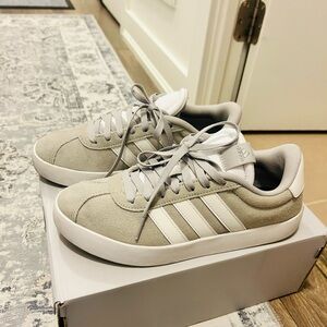 Adidas Women's Gray and White Sneakers